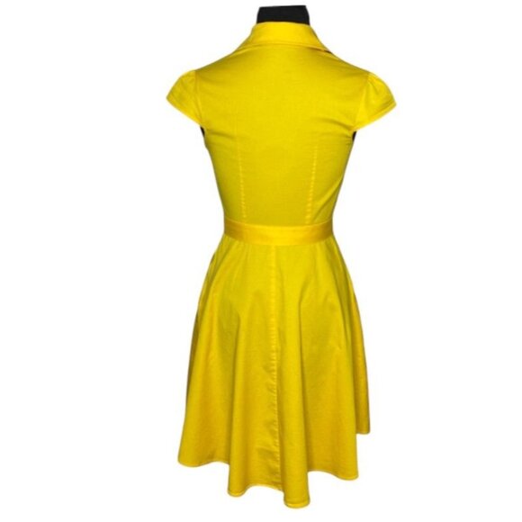 Wedtrend 1950s Retro Dress Womens Size Small Yellow Rockabilly Tradwife - Picture 3 of 15